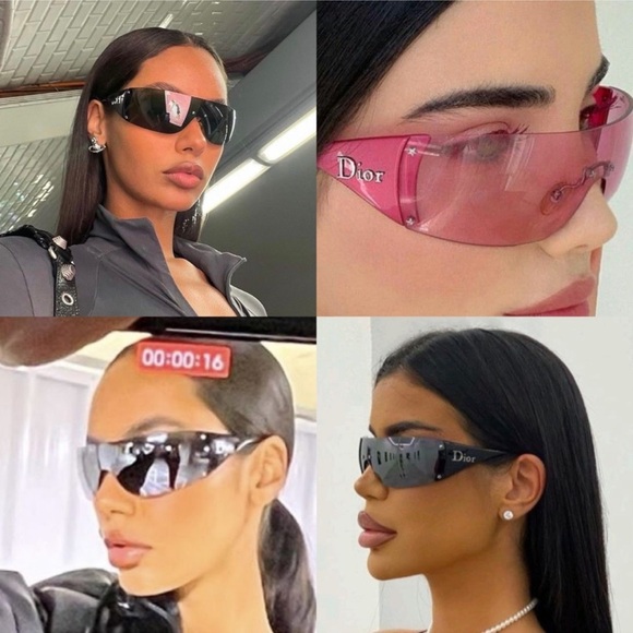 Dior Ski 5 RARE Vintage Y2K Rimless Shield Sunglasses in Black - Picture 3 of 16